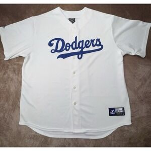 Majestic Dodgers Cooperstown Collection Jersey Mens XXL White MLB Stitch